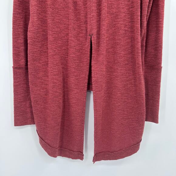 We The Free Free People Burnt Red Soft Turtleneck Tunic Top Split Back Womens XS - Picture 10 of 11